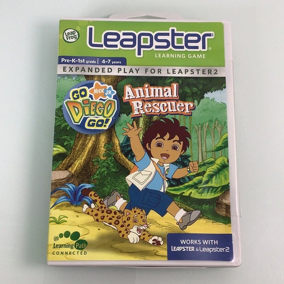 Leapster go Diego go Nick Jr Animal Rescuer Leap Frog learning Game NEW SEALED - Picture 1 of 12